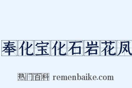 奉化宝化石岩花凤是什么意思的图片